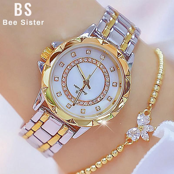 Bee Sister - Diamond Women's Quartz Watch (with a ins Bracelet as gift)