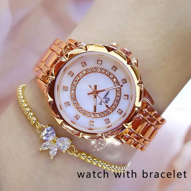 Bee Sister - Diamond Women's Quartz Watch (with a ins Bracelet as gift)